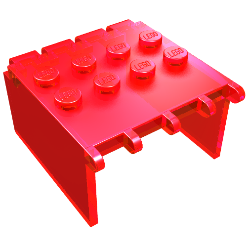 Windscreen 4 × 4 × 2 Canopy Extender, Hinge Transparent-Rot