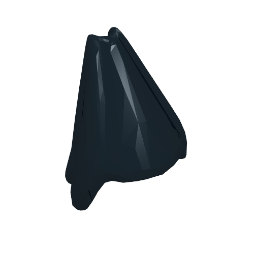 Hat High Cone Shaped Black