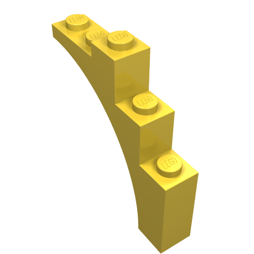 Brick Arch 1 × 5 × 4 [Continuous Bow] Gelb