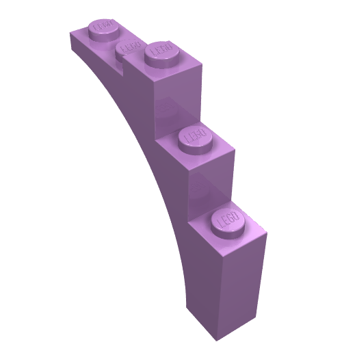 Brick Arch 1 × 5 × 4 [Continuous Bow] Medium Lavender