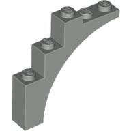 Brick Arch 1 × 5 × 4 [Continuous Bow] Light Gray