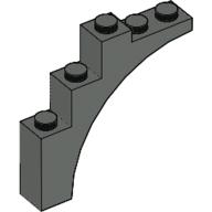 Brick Arch 1 × 5 × 4 [Continuous Bow] Dunkelgrau