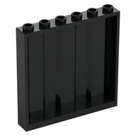 Panel 1 × 6 × 5 [Vertical Corrugated] Schwarz
