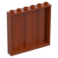 Panel 1 × 6 × 5 [Vertical Corrugated] Dunkelorange