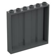 Panel 1 × 6 × 5 [Vertical Corrugated] Dunkelblaugrau