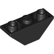 Brick Sloped Inverted 45° 3 × 1 Double with 2 Completely Open Studs Schwarz