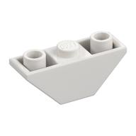 Brick Sloped Inverted 45° 3 × 1 Double with 2 Completely Open Studs Weiß