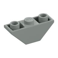 Brick Sloped Inverted 45° 3 × 1 Double with 2 Completely Open Studs Hellgrau