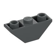 Brick Sloped Inverted 45° 3 × 1 Double with 2 Completely Open Studs Dark Bluish Gray