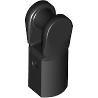 Stangenhalter mit Loch und Stange Griff Schwarz