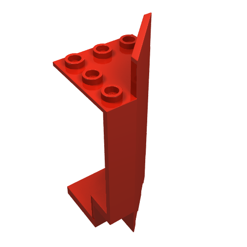Panel 3 × 3 × 6 Corner Wall Red