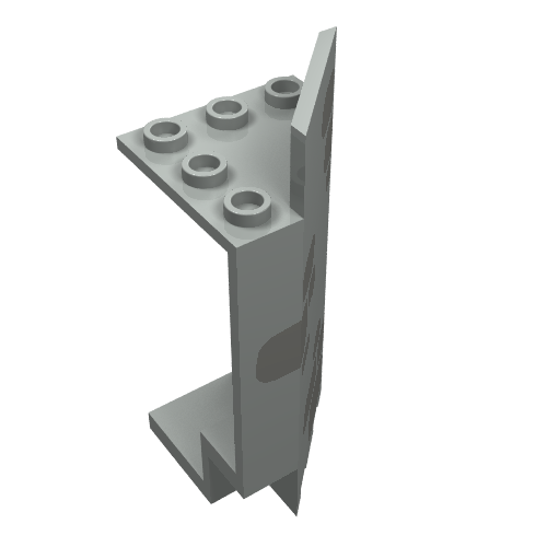 Panel 3 × 3 × 6 Corner Wall with Dark Grey Stones Print Hellgrau