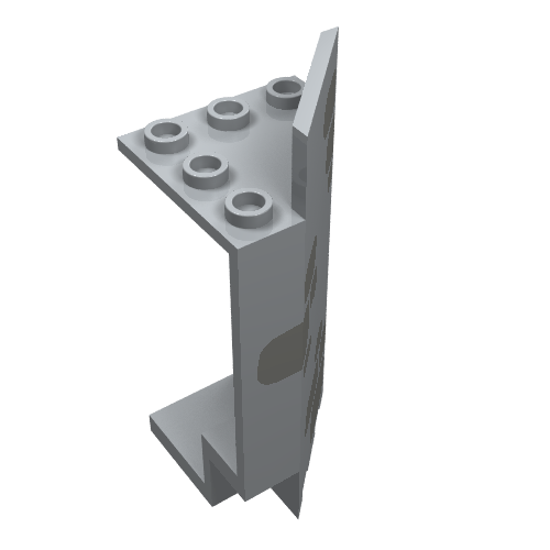 Panel 3 × 3 × 6 Corner Wall with Dark Grey Stones Print Light Bluish Gray