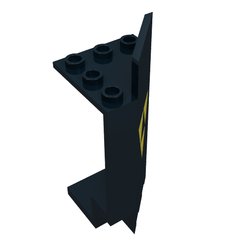 Panel 3 × 3 × 6 Corner Wall with Blacktron I Logo Print Black