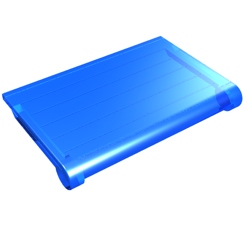 Glass 2 × 3 for Hinge Car Roof 4 × 4 Sunroof with Ridges Transparent-Dunkelblau