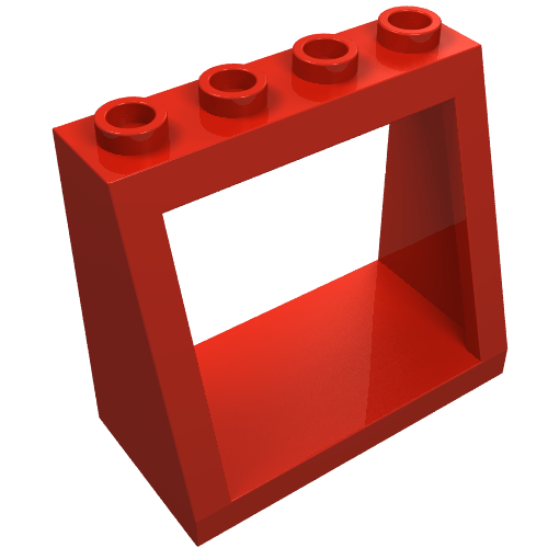 Windscreen 2 × 4 × 3 Frame with Hollow Studs Red