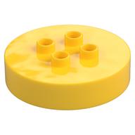 Duplo Brick Round 4 × 4 with 4 Studs Yellow