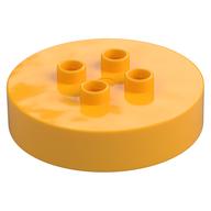 Duplo Brick Round 4 × 4 with 4 Studs Bright Light Orange