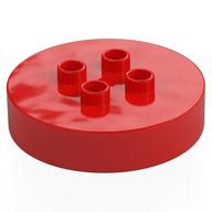 Duplo Brick Round 4 × 4 with 4 Studs Red