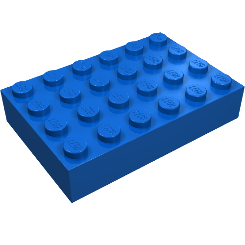 Brick 4 × 6 Blue