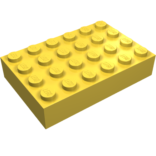 Brick 4 × 6 Yellow