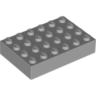 Brick 4 × 6 Light Bluish Gray