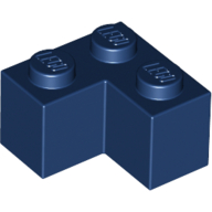 Brick 2 × 2 Corner Dark Blue