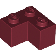 Brick 2 × 2 Corner Dark Red