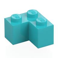 Brick 2 × 2 Corner Medium Azure