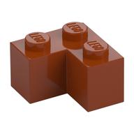 Stein 2 × 2 Ecke Dunkelorange