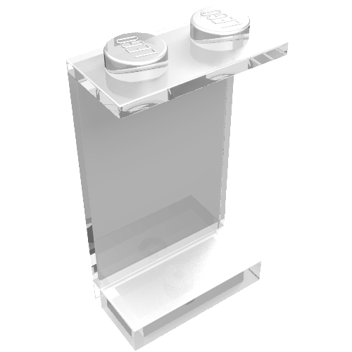 Panel 1 × 2 × 3 - Solid Studs Trans-Clear