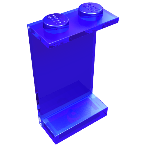 Panel 1 × 2 × 3 - Solid Studs Trans-Purple