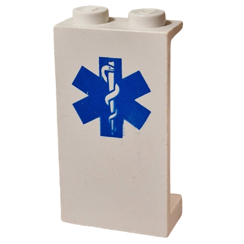Panel 1 × 2 × 3 with Star of Life Print White