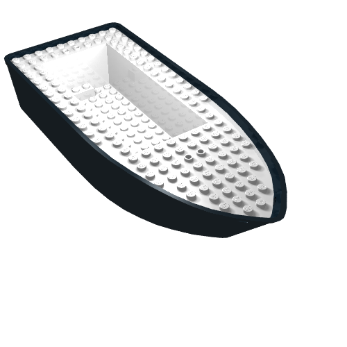 Boat 25 × 10 × 4 1/3 [Complete Assembly] Black
