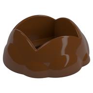Duplo Round Rock / Bush / Space Crater 4 × 4 × 1.5 with 2 × 2 Hole Reddish Brown