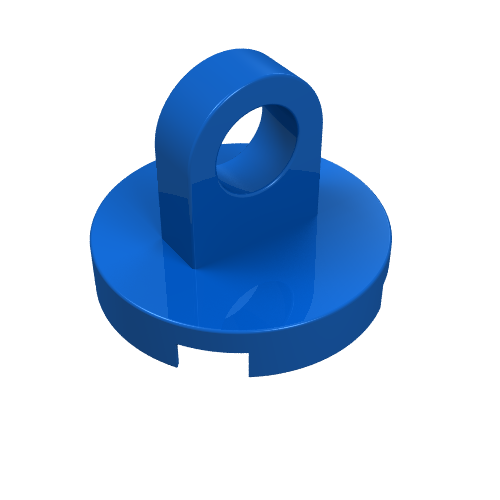 Tile Special Round 2 × 2 - Thin Lifting Ring Blau