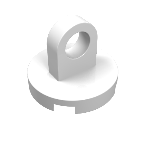 Tile Special Round 2 × 2 - Thin Lifting Ring Weiß