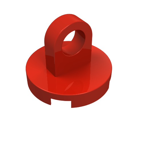 Tile Special Round 2 × 2 - Thin Lifting Ring Red