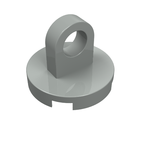 Tile Special Round 2 × 2 - Thin Lifting Ring Light Gray