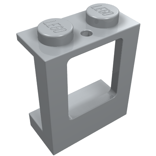 Window 1 × 2 × 2 Plane, Solid Studs Hellblaugrau