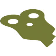 Neckwear Cape, Pauldron, Angular [Plain] Olive Green