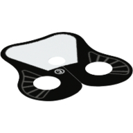 Neckwear Cape, Pauldron, Rounded with White Shoulder Print White