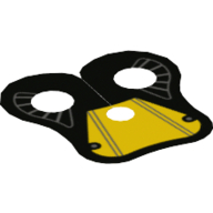 Neckwear Cape, Pauldron, Rounded with Yellow Shoulder Print Yellow