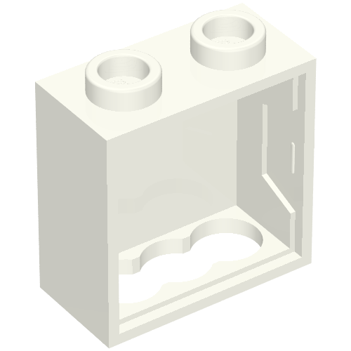 Lichtschrank 2 × 2 mit Lampenlöchern, 1 × 2 × 1 2/3 (Schildrückseite) Weiß