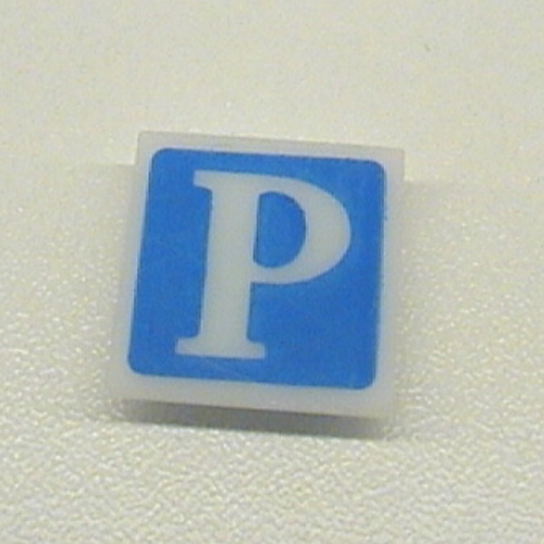 Light Sign 2 × 2 Clip on Back with Parking Print Milky White