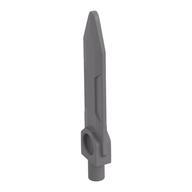 Weapon Sword, Blade with Bar, Double Edge Flat Silver