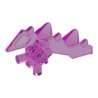 Weapon Blade with Spikes and Two Bars Trans-Dark Pink