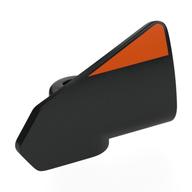 Technic Panel Fairing #8 3L Very Small Smooth, Side B with Orange Stripe print Schwarz