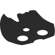 Neckwear Cape, Tattered, Short Black