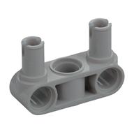 Technic Pin Connector Hub Perpendicular 3L with 2 Pins Light Bluish Gray